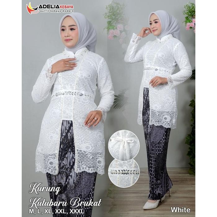 "V.NLN" - TERBARU Setelan Kebaya Tunik Kurung Kutubaru Payet by Adelia Kebaya - Baju Wanita Modern -