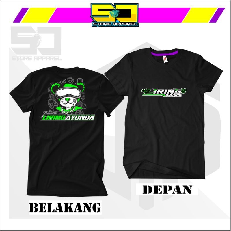 Kaos T-shirt viral fans club liring ayunda sobat ojing lengan pendek kaos dangdut pria wanita katun