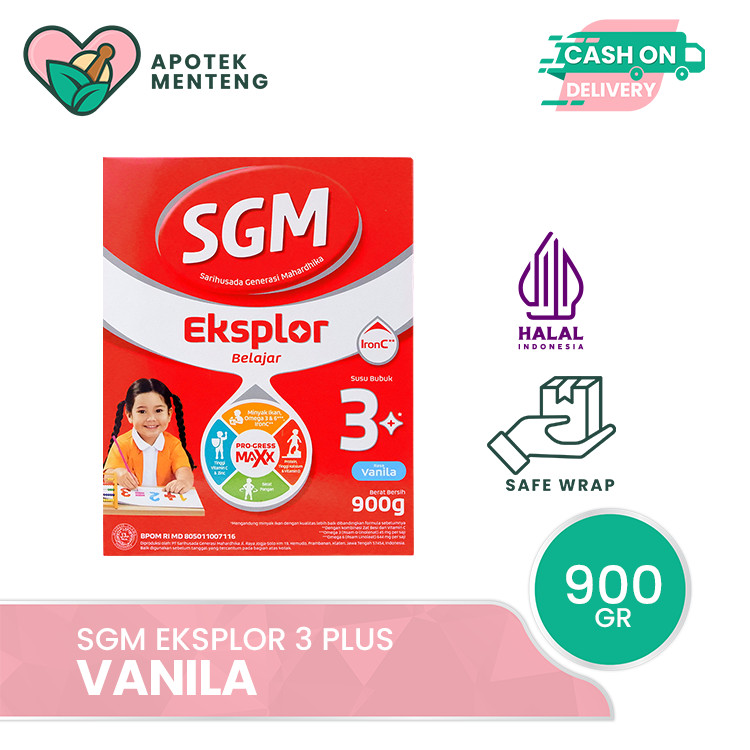 

SGM Eksplor 3 Plus Vanila 900 Gram - Susu Pertumbuhan Anak 3 - 5 Tahun
