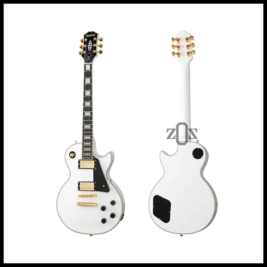 promo diskon 70% Gitar Guitar Elektrik Electric Epiphone Les Paul Custom Alpine White