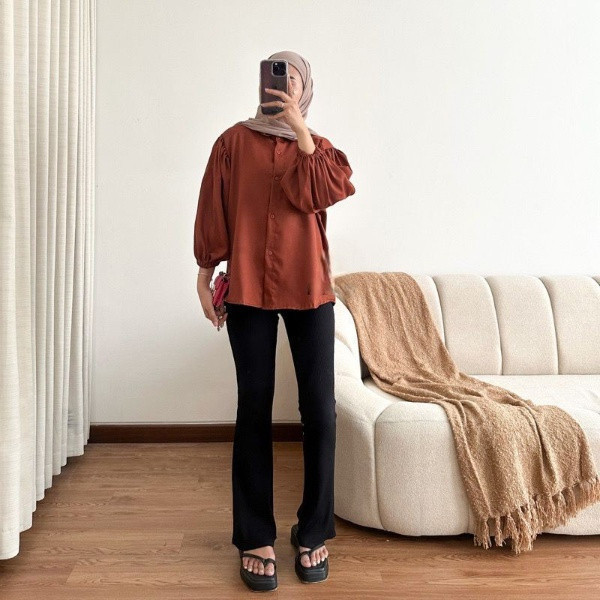 W & K - ZRX PAKAIAN WANITA SASA / ZEA PUFFY BLOUSE SHAKILA / Blouse Lengan Balon / OOTD Blouse Wanit