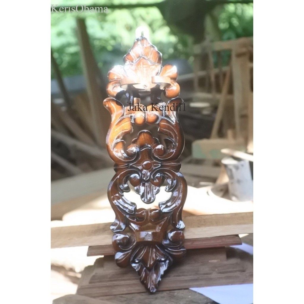 

blawong rak jagrak keris ukir motif kembangan isi 1 jepara JSD78 murah termurah