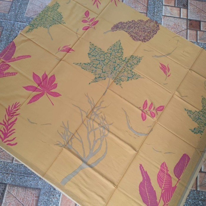 Kain Batik SOLO Motif ECOPRINT Daun KUNING Kode : 80