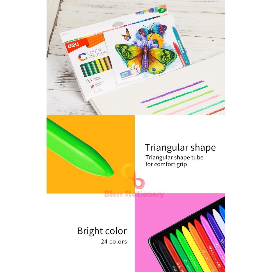 

PROMO!! -Deli krayon plastik 24 warna anak sekolah plastic crayon