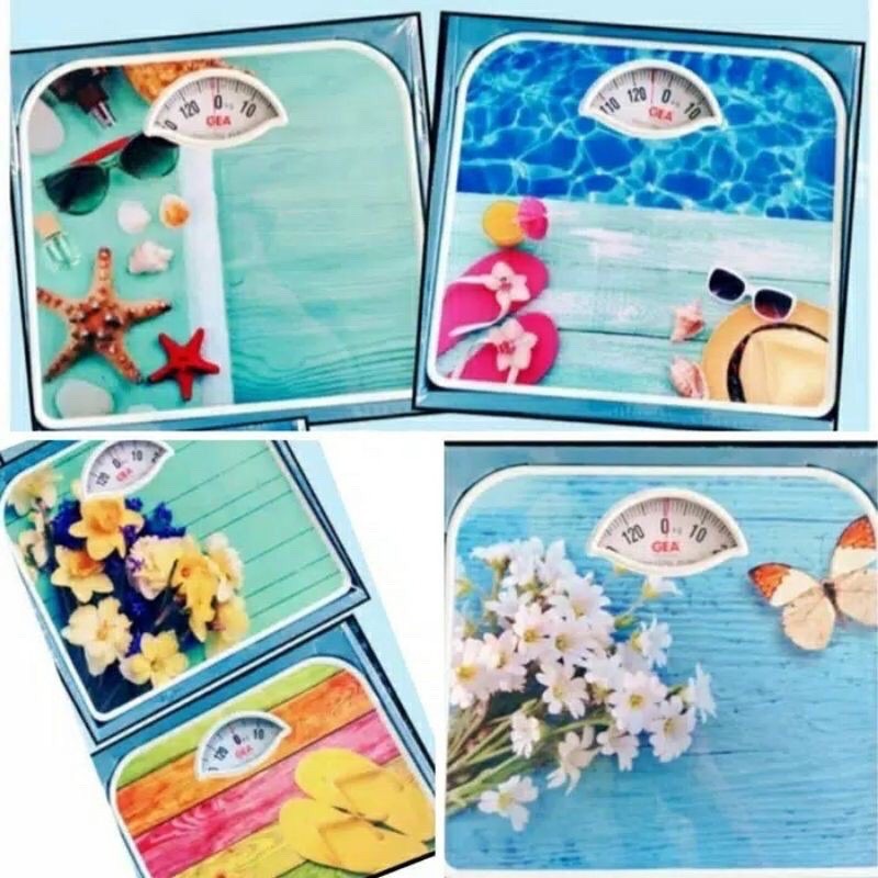 Timbangan Berat Badan Manual Analog Gea Karakter Ekonomis Max 130kg Import Lucu