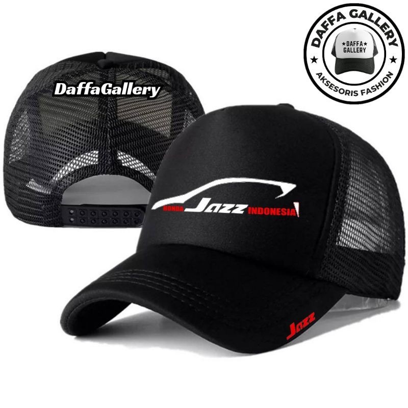 Daffaa Gallery Topi Trucker HONDA JAZZ - Topi Distro HONDA JAZZ Logo - Topi HONDA JAZZ Premium - Top
