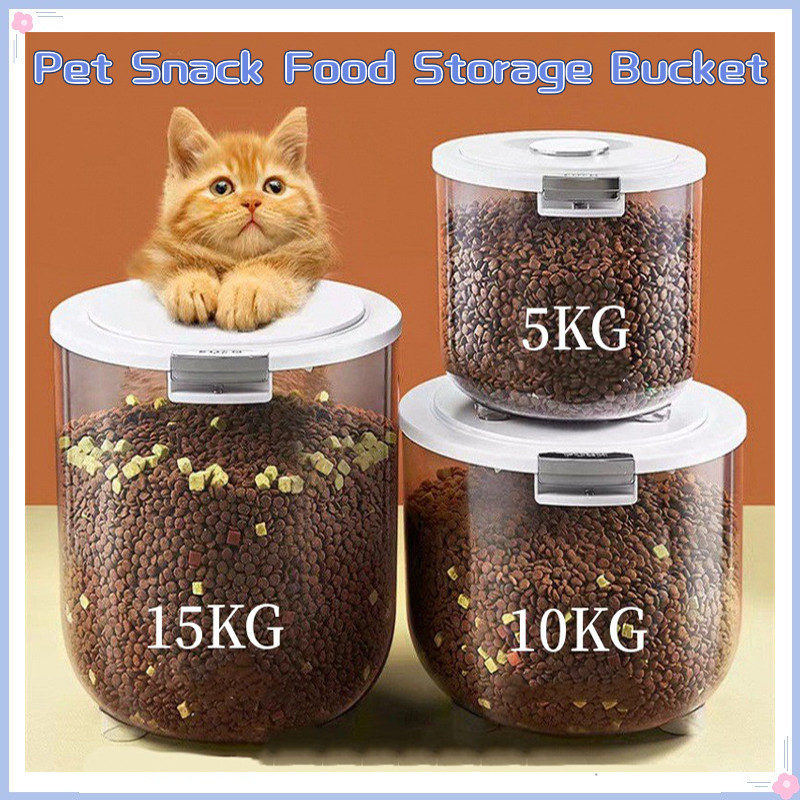 5kg/10kg/15kg Pet Food Storage/ Pet Feeder Tempat Penyimpanan Makanan Hewan Storage