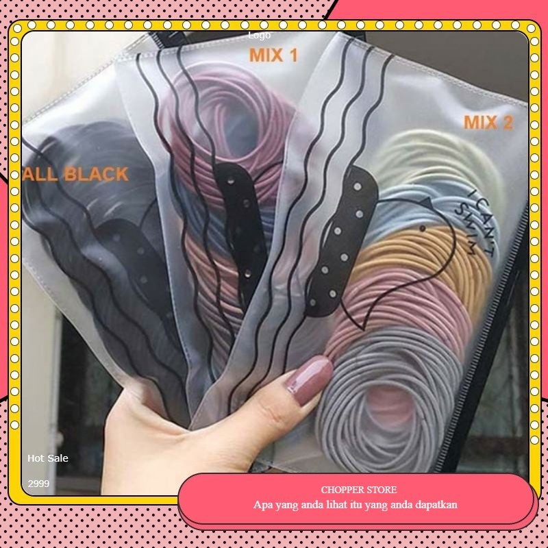 COD IKAT RAMBUT 100pcs WARNA WARNI IKAT RAMBUT KOREA