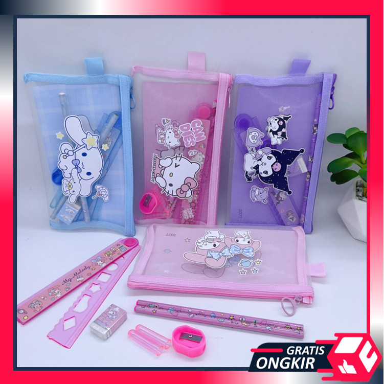 

Gratis Ongkir - S6150 Paket Alat Tulis Motif Sanrio / Tempat Pensil Karakter Lucu / Set Alat Tulis 7 in 1 / Pouch Set Alat Tulis Ziplock