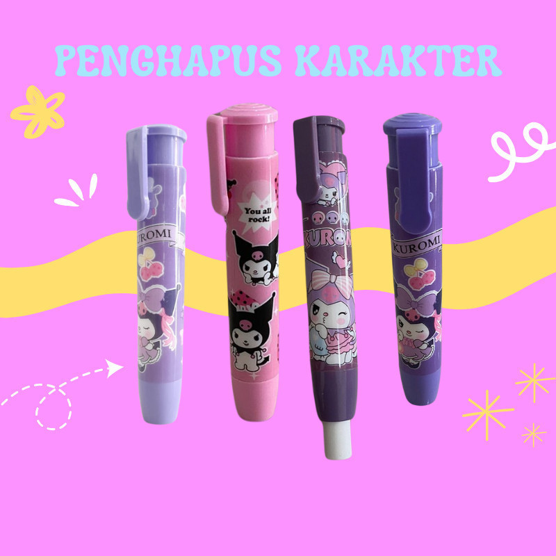 

Hapusan Eraser Lipstik Mechanical Eraser / Penghapus Pensil Mekanik / Hapusan Retractable Cute