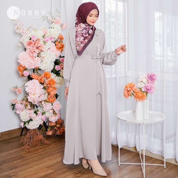 Nobby Neera Dress | Gamis Wanita  Silk Busui Friendly - Olive, L