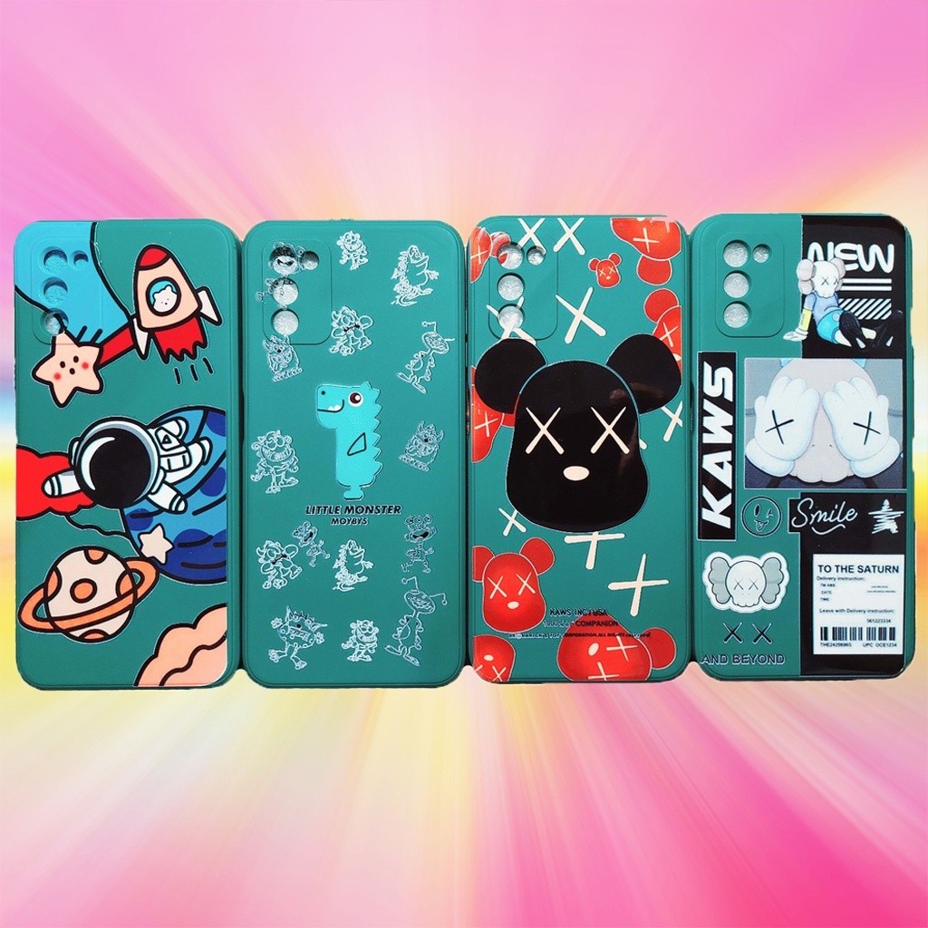 Softcase Green untuk OPPO RENO REALME 4F 5 5F 6 7 8 F7 F11 A5 A9 A16 A16S A52 A54 A54S A55 A74 A92 A