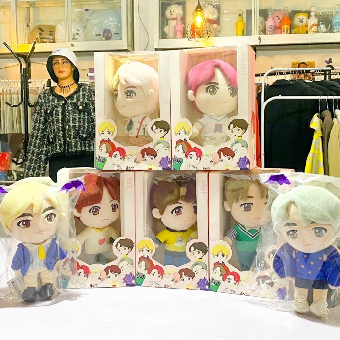 bts official merchandise || tiny tan plush doll || standing doll