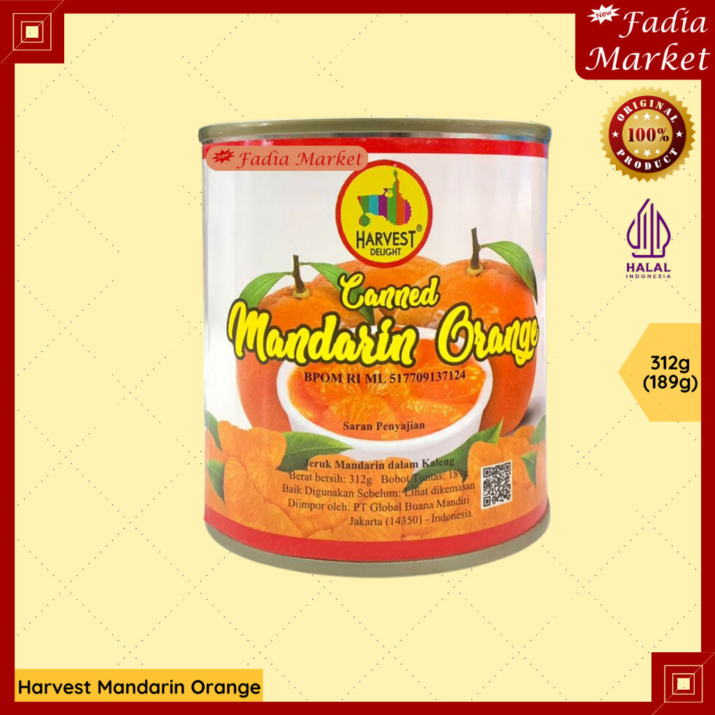 

Harvest Mandarin Orange Jeruk Kaleng 312g
