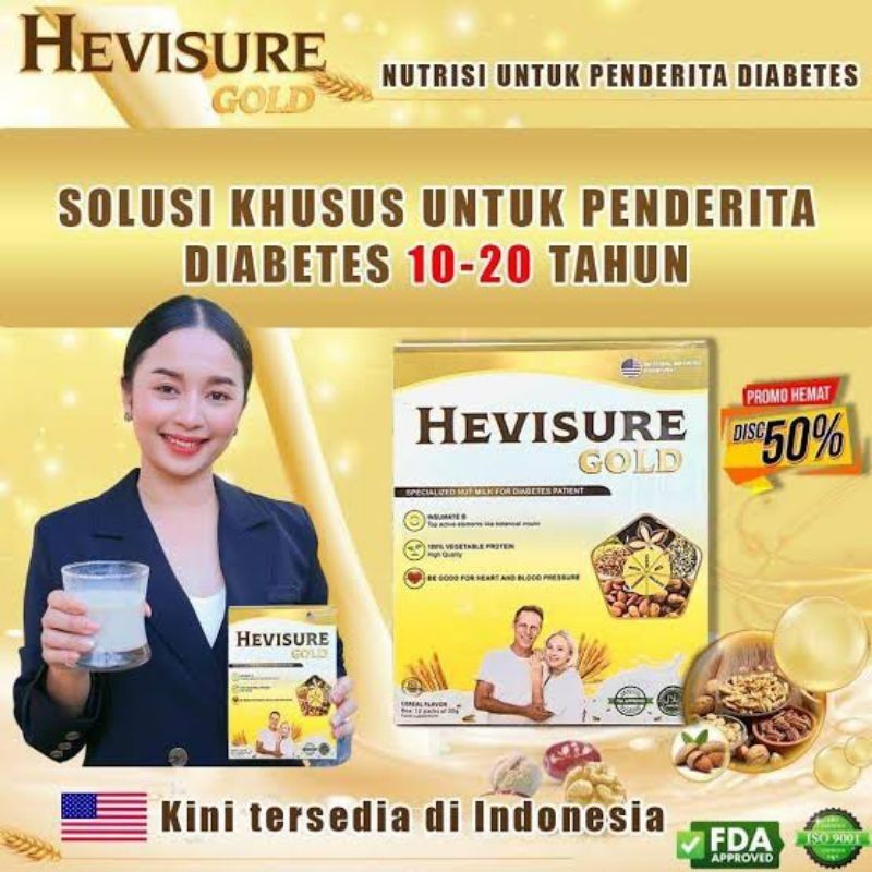 

HEVISURE GOLD SUSU PENDERITA DIABETES 1 box isi 12 set