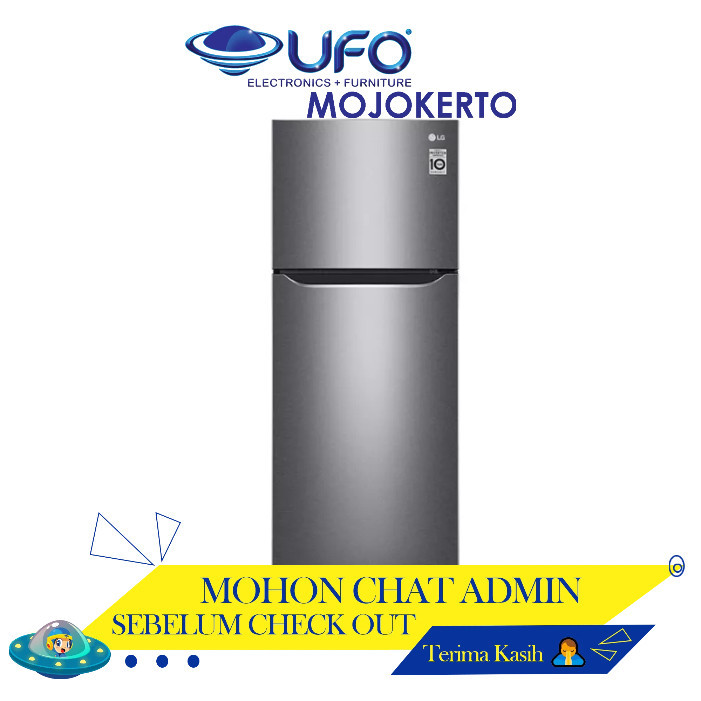 Kulkas LG Lemari Es 2P SMART INVERTER KOMPRESSOR GNB202SQIB