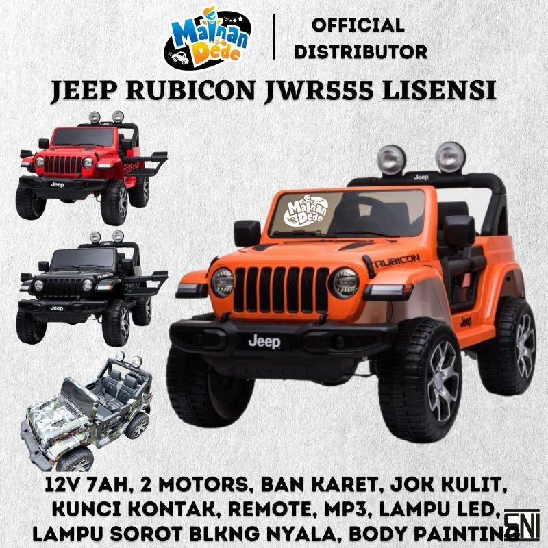 Mainan Mobil Aki Anak Jeep Rubicon Lisensi JWR 555