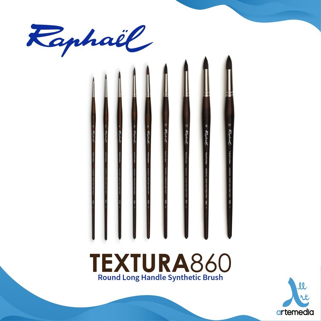 

Raphael 860 Kuas Lukis Round Textura Synthetic Brush Long Handle