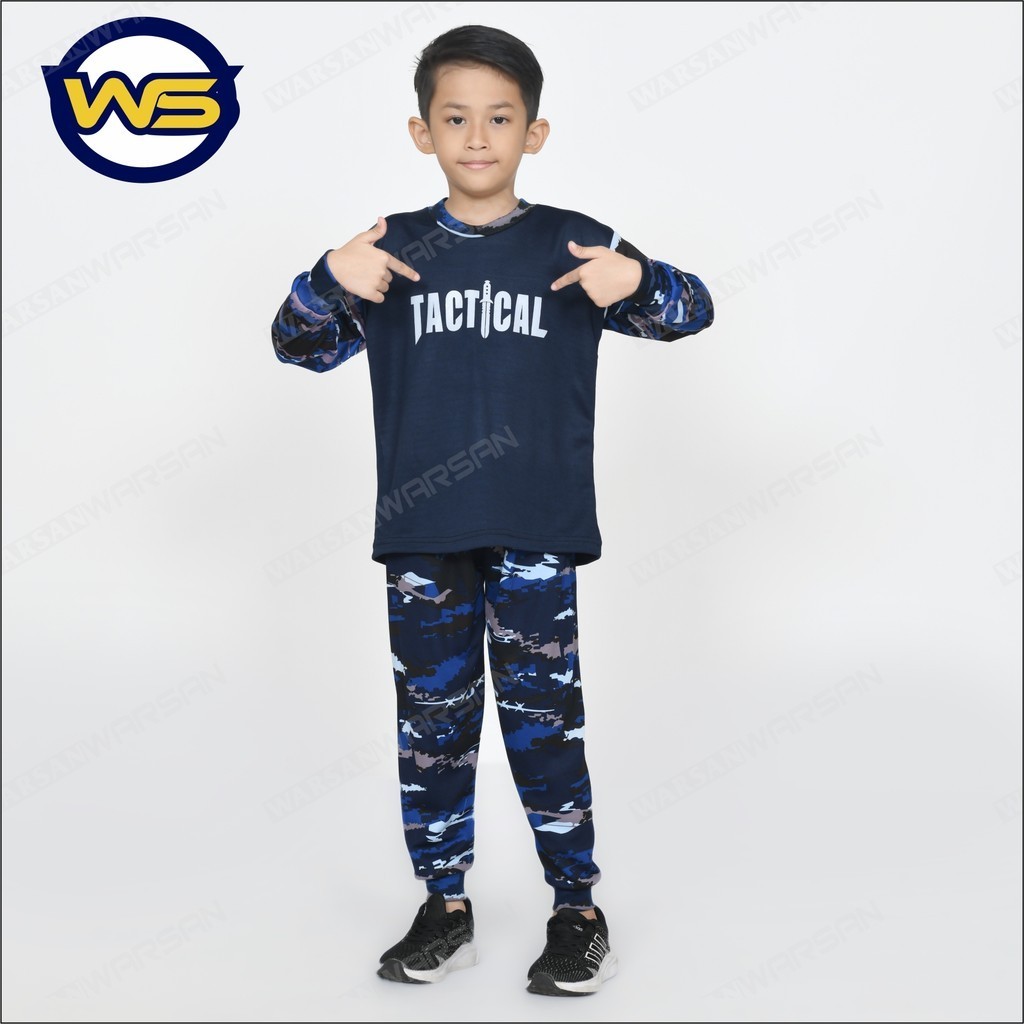 STELAN TACTICAL ANAK WARNA NAVY / BAJU STELAN TACTICAL ANAK DRYFIT / BAJU ANAK LAKI-LAKI