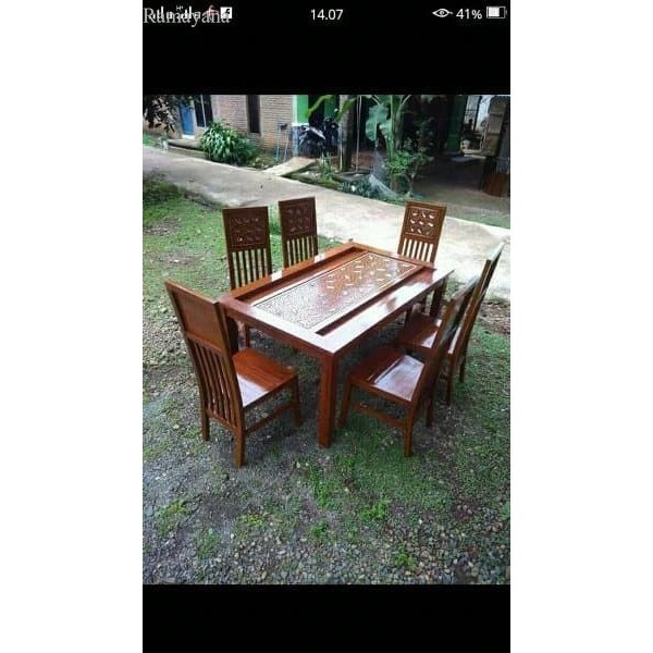 

kursi meja makan ukir kayu jati minimalis Murah