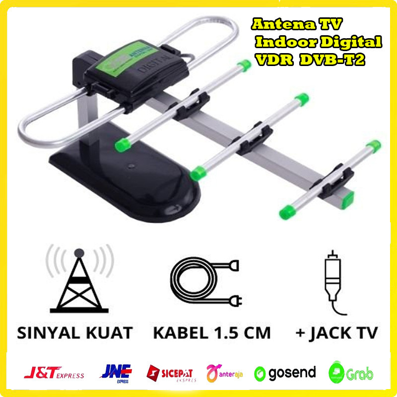 Antena TV Indoor Digital VDR  DVB-T2 UHF TV Antena Indoor Kabel 1.5m Antena Digital VDR