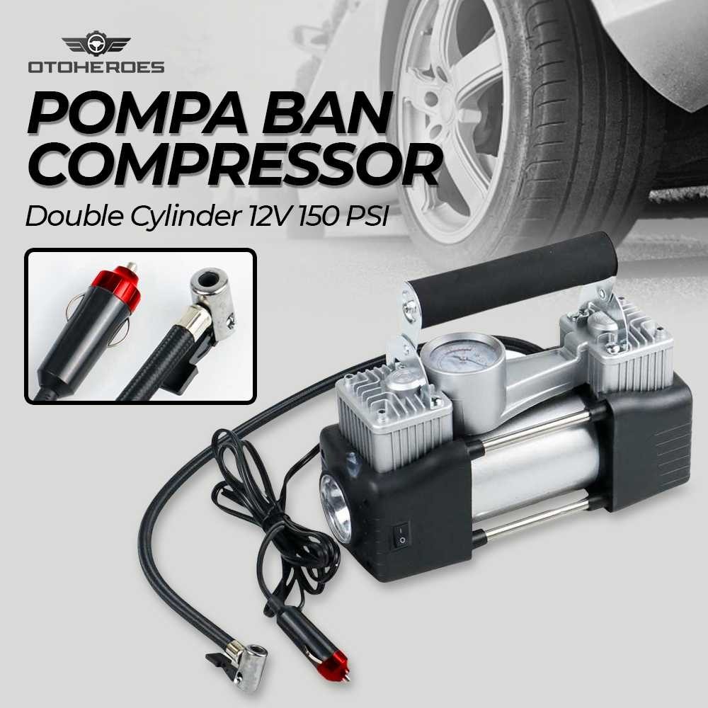 OTOHEROES Pompa Ban Compressor Double Cylinder 12V 150PSI - 628-4X4