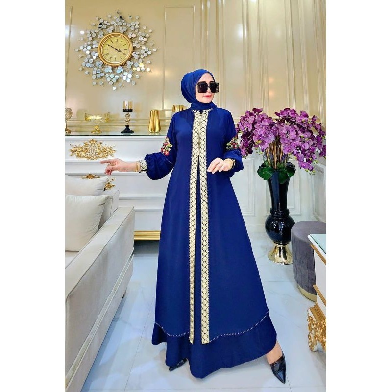 Banting Harga - GAMIS ABAYA TURKEY MODEL HIKMAT ELEGANT FEFEY WARNA