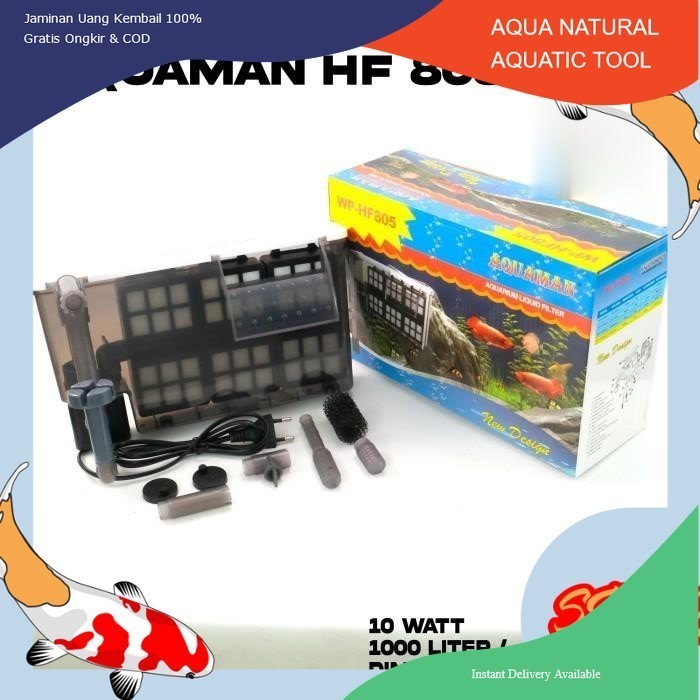 AQUAMAN WP HF 805 HF805 Slim Hanging Filter Gantung Aquarium Aquascape