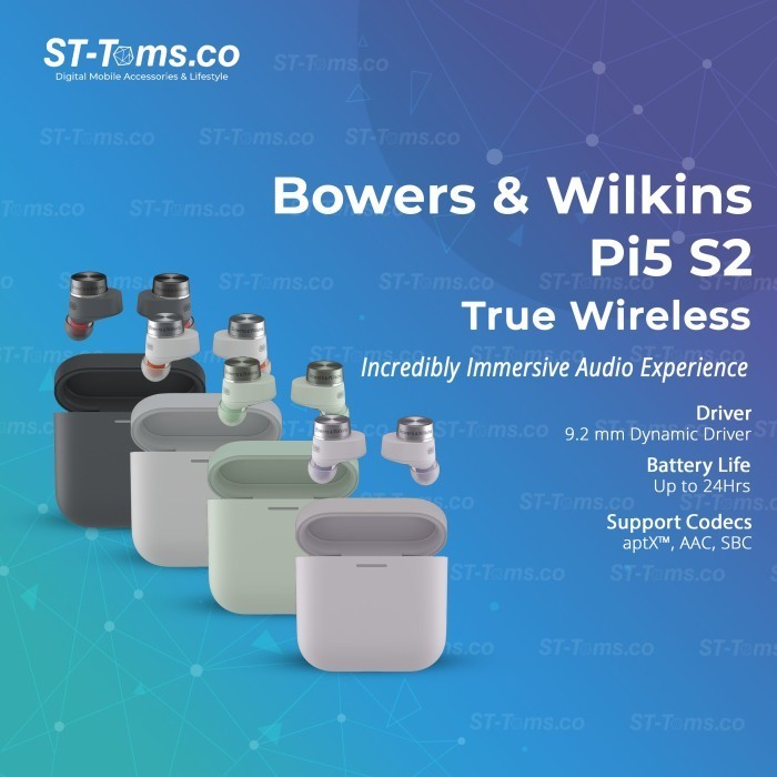 Bowers & Wilkins Pi5 S2 Pi5S2 True Wireless TWS ANC Qualcomm AptX