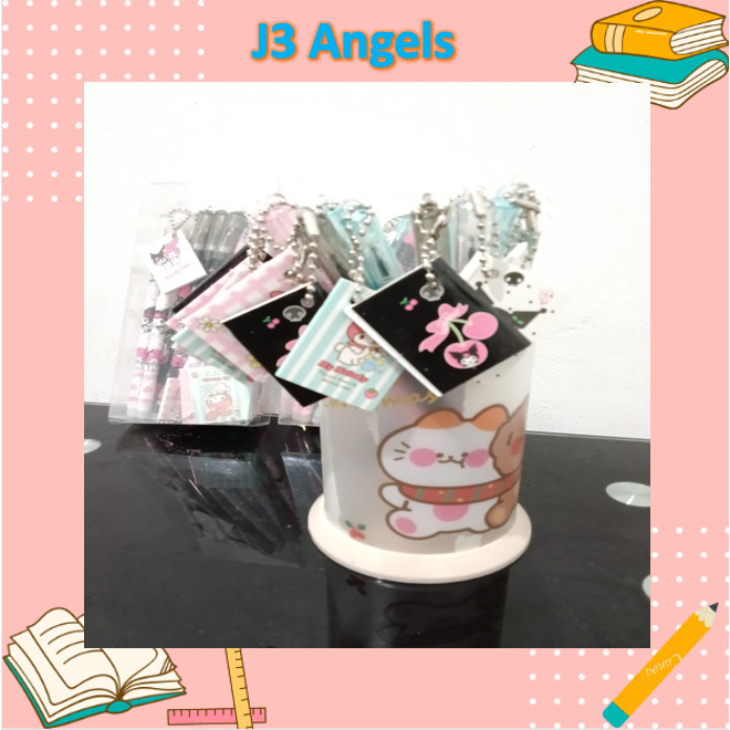 

J3 - Pulpen gel set book mini 12 pcs karakter sanrio