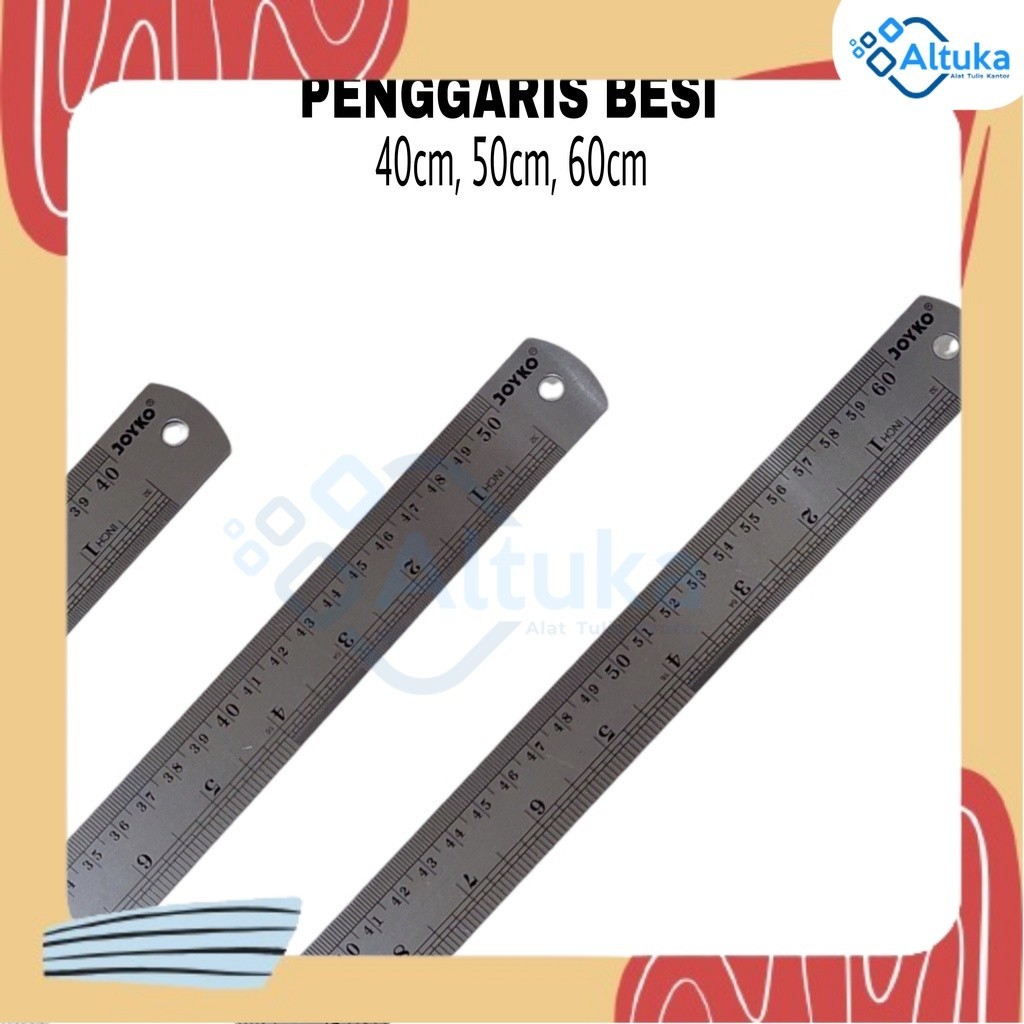 

Penggaris Besi Stainless 40cm / 50cm / 60cm Murah