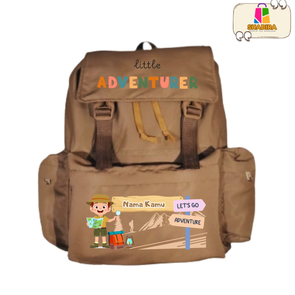 TAS RANSEL BACKPACK SEKOLAH SERIE ADVENTURE PETUALANGAN SHERINA / GRATIS SABLON NAMA