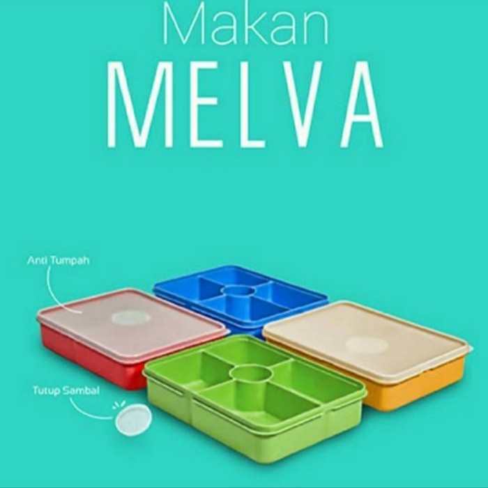 Kotak Makan Melva Sekat 5 / Kotak Catering / Tempat Makan /Kotak Bekal