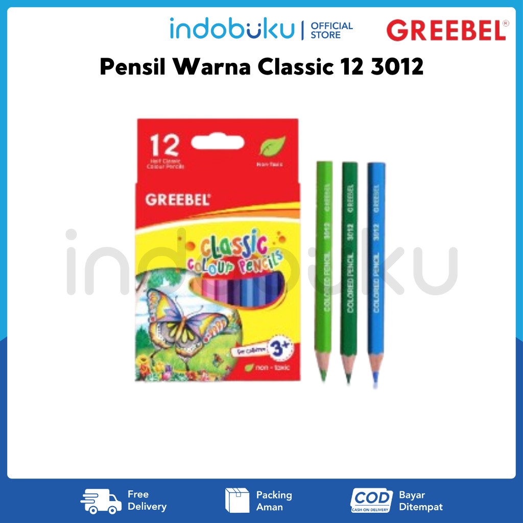 

Pensil Warna Classic Greebel 12 Warna 3012