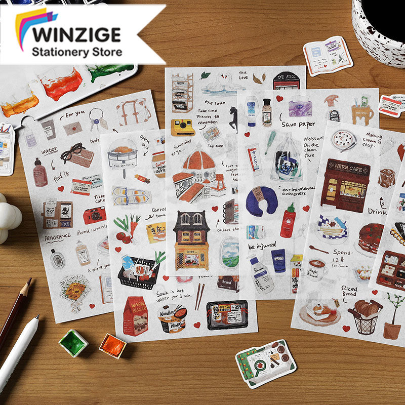 

Winzige Stiker Lucu Jurnal Scrapbook Sticker Aesthetic Korea Dekorasi Sticker Deco Journal Planner Diary Sticker