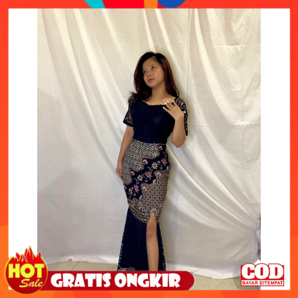 KAIN ADEM HALUS TEBAL / D'A Dress Batik Wanita Eleora M L XL Gaun Model Terbaru