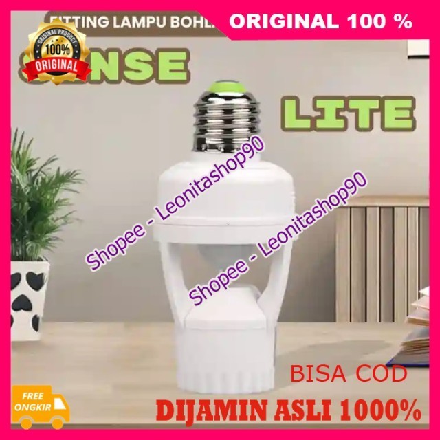Sense Lite Fitting Lampu Bohlam Sensor Otomatis  Lampu Bohlam Motion Sensor Gerak Otomatis Nyala 100