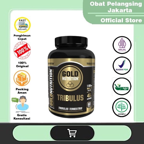 BISA COD | Terbaru Tribulus Gold Nutrition Suplemen Hormon Pria Testosteron Pria Asli 100% Original