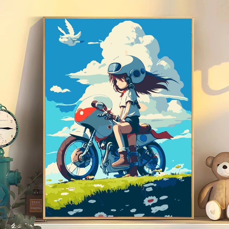 

Hiasan ruang tamu/ Canvas Paint By Number Kit Digital Oil Painting DIY Painting kit Lukisan/Lukisan Minyak Digital/Lukisan Tangan Diy/Lukisan Dekorasi Ruang Tamu Bunga Mawar Sederhana Buatan Tangan Sembuh