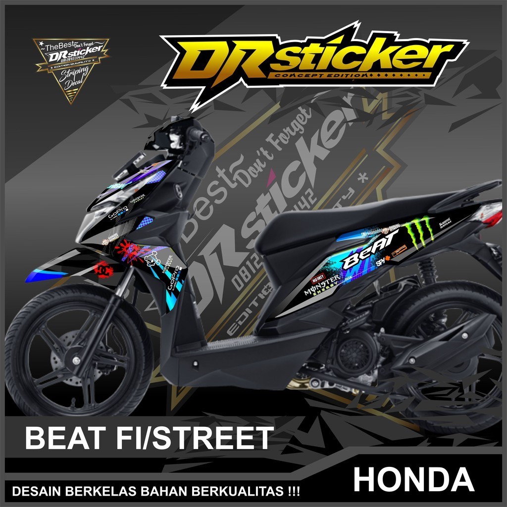 Decal Motor Beat / Decal Beat Fi, Street 2017-2019, 2019 MONSTER Full Body