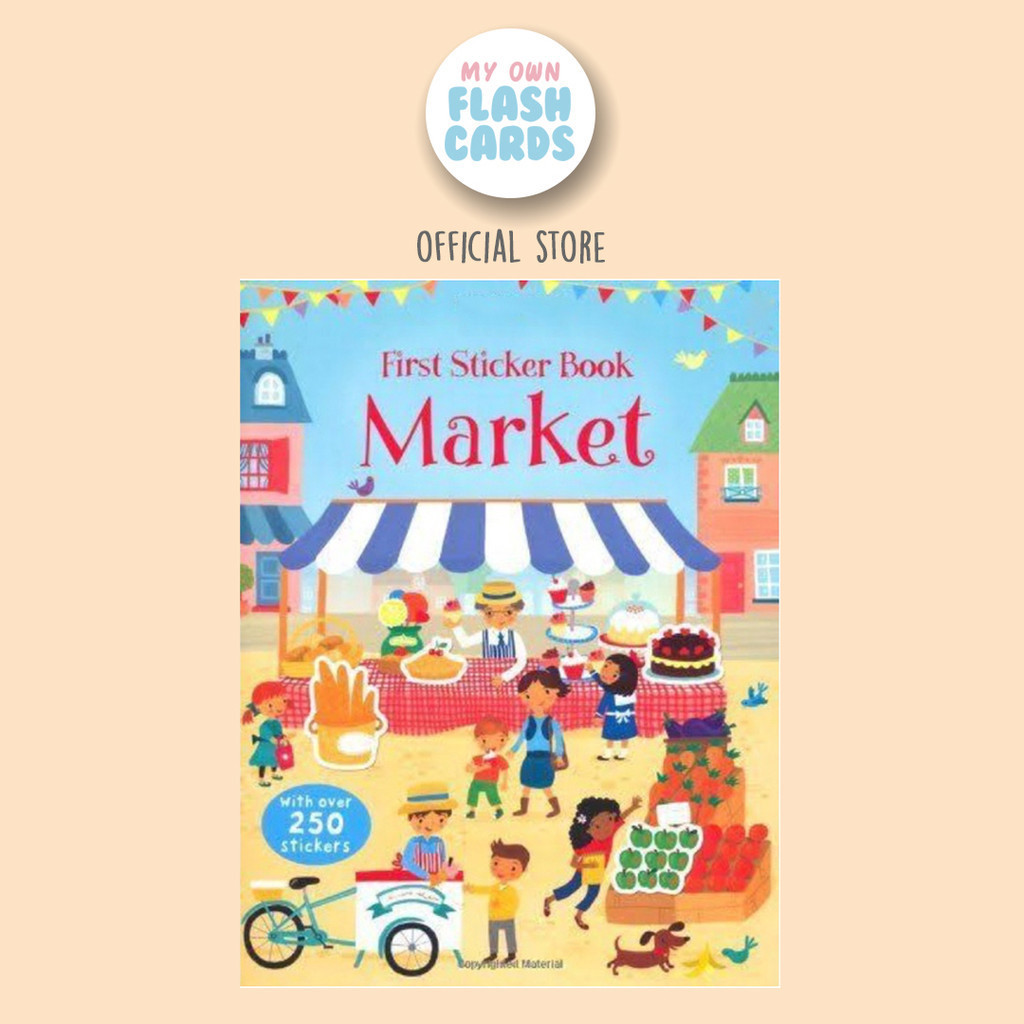Market - Sticker Book Activity Imported Buku Impor Stiker Anak Pasar Montessori Play Children Kids B
