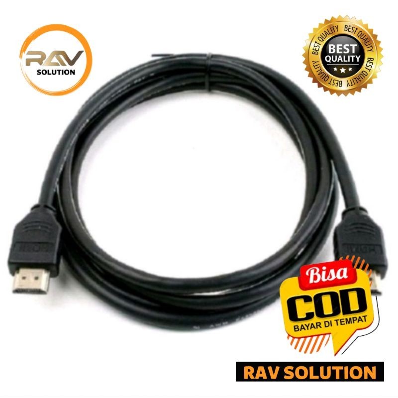 Kabel HDMI 1,5m (150cm) 4K / Kabel HDMI hitam Male to Male 1,5m murah 1,5 m meter 1,5meter bisa untu