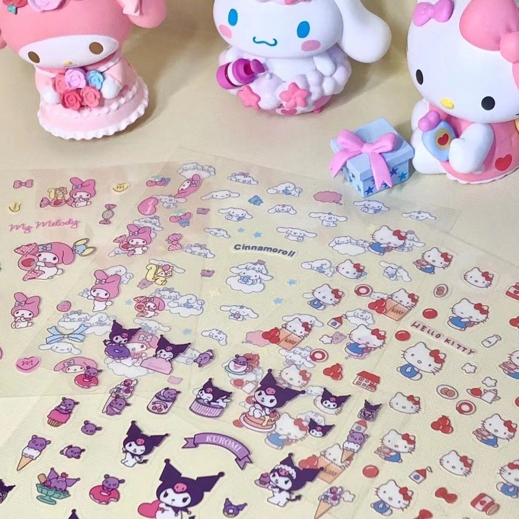 

[COD] Sanrio Sticky Hello Kitty Melody Kuromi Pompompom Lucu Untuk Dekorasi Notepad Cartoon Kartun Sticky Note 1pc