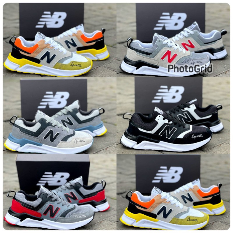 MZ48F Sepatu pria sneakers Nb 997 black white