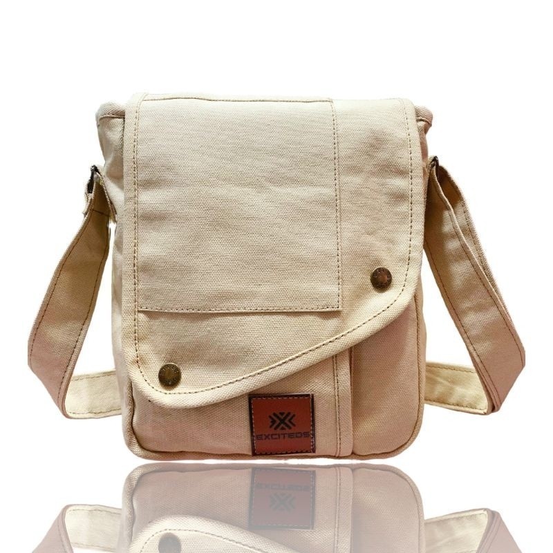 Tas selempang kanvas premium