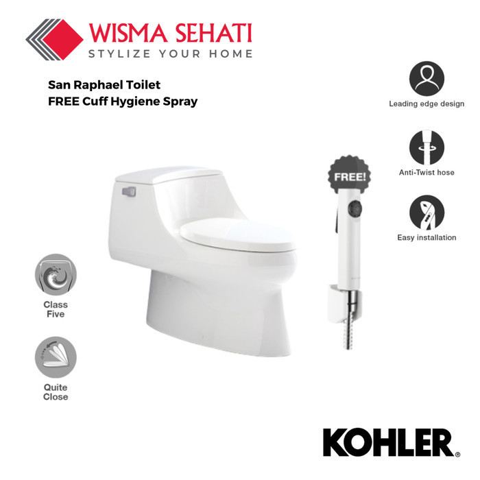 KOHLER Kloset Duduk San Raphael Skirted One-piece Toilet K-3722ID-0