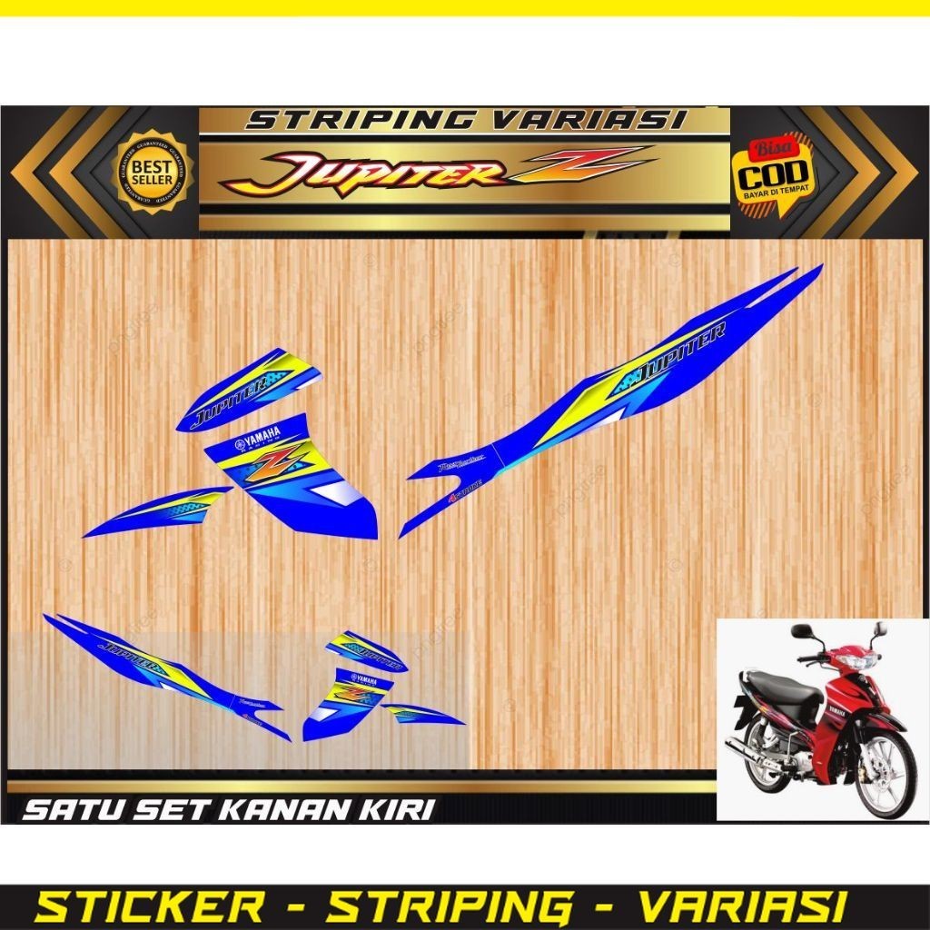 COD / STIKER JUPITER Z BURHAN VARIASI SIMPLE ELEGAN JUPITER Z STRIPING SIMPLE