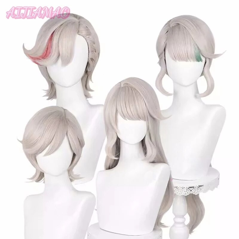 Wig Cosplay Lynette Wig Cosplay Lyney Cosplay Anime Wig sintetis tahan panas