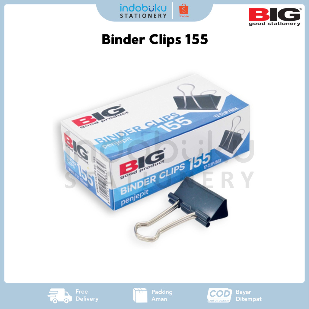 

Binder Clips 155 BIG Penjepit Kertas 155 BIG BC-155