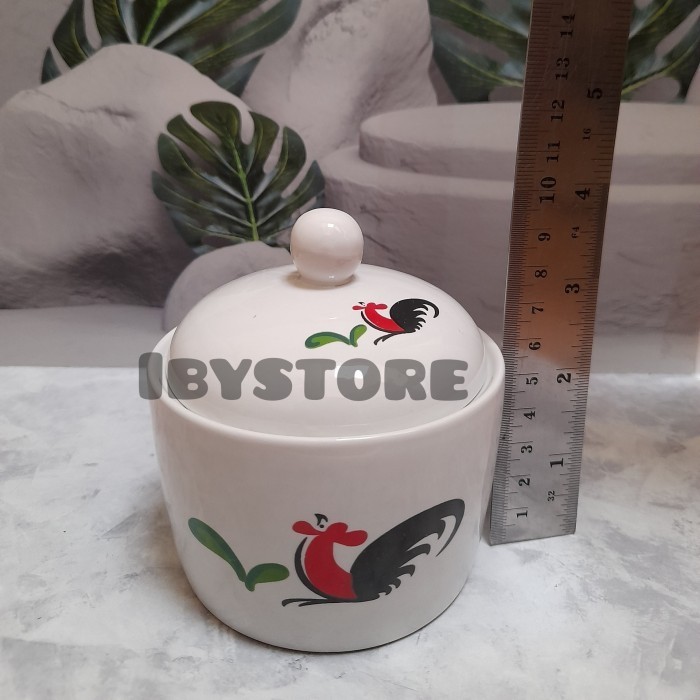 Wadah gula ayam/wadah bumbu keramik/toples mini